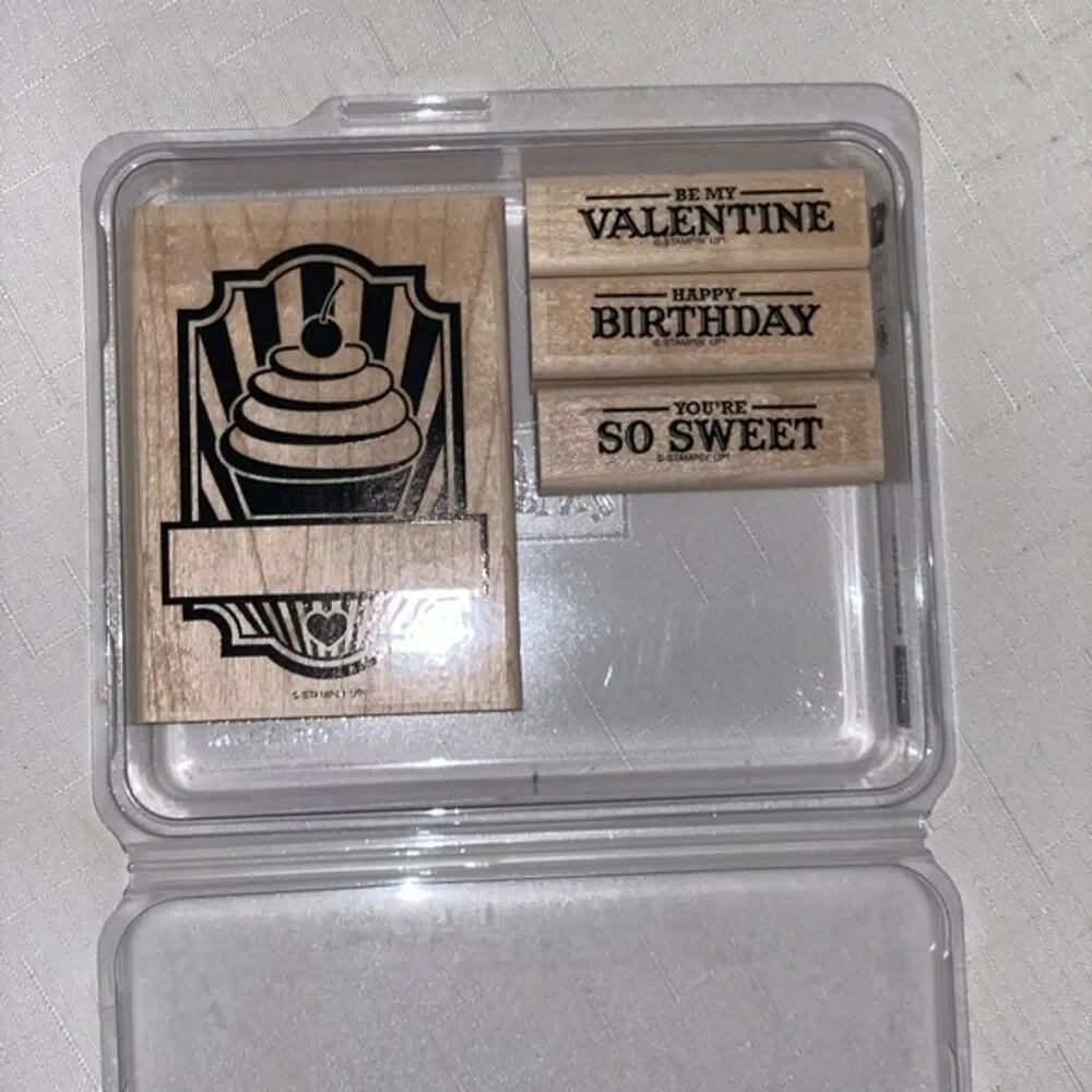 STAMPIN UP! Sweet Cake Stamp Set 4 Happy Birthday Sweet Valentine Scrapbooking